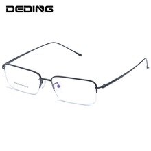 Pure Titanium Glasses Frame Men Half Rim Ultralight Eyeglasses Spectacle Frames Prescription Myopia Optical Frame Eyewear DD1540