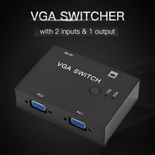 Set-Top Box VGA Switch 2 in 1 Out 2 Port Splitter TV Projector PC Switches Computer for School Office Work Ornaments