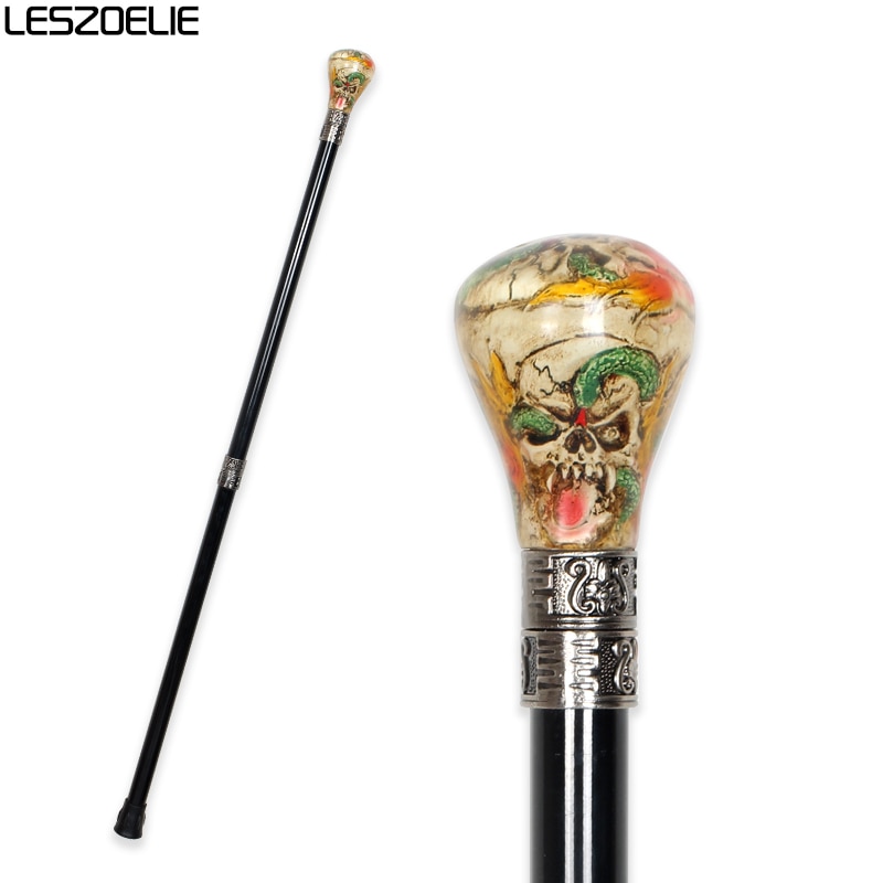 Skull And Snake Resin Handle Fashion Walking Stick For Man Luxury Decorative Walking Cane Women Vintage Walking Stick Canes
