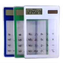 Slim Touch Transparent Calculator Ceremony for Gifts Handheld Scientific Calculator Cute Pocket Solar Calculator for School