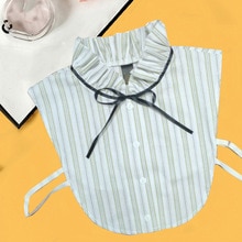 Stripe Women Fake Collar Detachable Shirt 2019 Dot Print Ladies False Collars Woman Removable Decorative Shirt Collar Denim