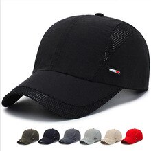 Summer New Mens Outdoor Sport Sunscreen Baseball Hat Running Visor Cap Breathable Quick Dry Mesh Caps  Snap back Hats