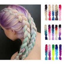 Synthetic Braid Hair Extensions For Crochet Braiding hair  24 inch Jumbo  Extensions Ombre Two Tone Color colored hair wicks