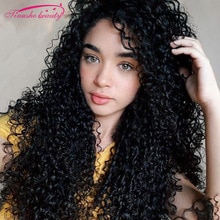 Tinashe Beauty 13x4 Kinky Curly Lace Front Human Hair Wig Brazilian Curly Wave Wig Pre Plucked For Women Natural Color