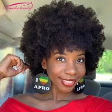 Tinashe Beauty Short Afro Dream Curl Wig Brazilian 100% Human Hair Afro Kinky Curly Wig 150% Density Non Lace Wigs For Women