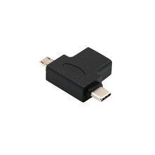 USB 3.0 Female to Micro USB 5 Pin Male and Type C (USB C) Male OTG Adapter