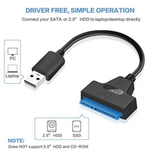 USB 3.0 SATA 3 Cable Sata To USB 3.0 2.0 Adapter To 6 Gbps 22 Pin Sata III Cable for 2.5 inch External SSD HDD Hard Drive