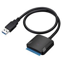USB 3.0 to 2.5"/3.5" IDE SATA Hard Drive Adapter HDD Transfer Converter Black