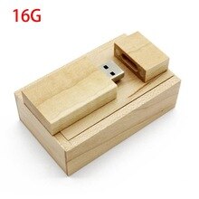 USB Flash Drive Maple Wood Photo Album Box Portable Storage Device Universal USB2.0 Memory Stick For Laptops Notebook