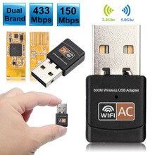 USB WiFi Adapter USB Ethernet WiFi Dongle 600Mbps 5Ghz Lan USB Wi-Fi Adapter PC Antena Wi Fi Receiver AC Wireless Network Card