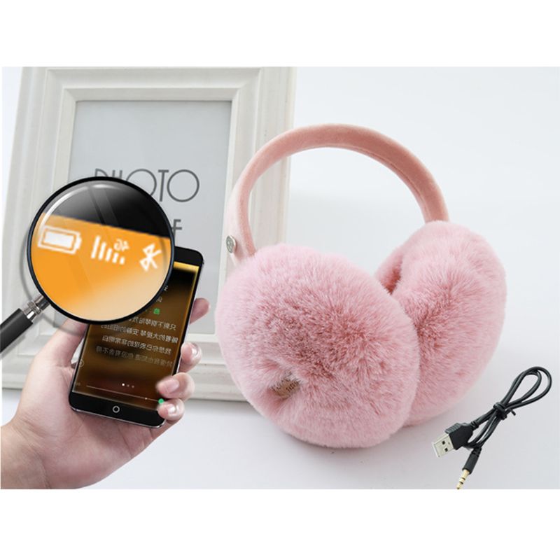 Unisex Winter Warm Bluetooth Earmuffs Wireless Plush Earphone Music Ear