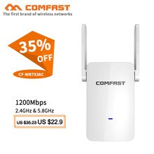 Wireless 5G Wifi Repeater 2.4 5Ghz Wifi Extender 1200M Dual Band WiFi Amplifier AC wifi router Wi-Fi booster Wi Fi Access Point