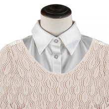 Women Chiffon Fake Collar Detachable Solid Lapel Neck Shirt Fake False Collar Lapel Blouse Top Women Clothes Decor