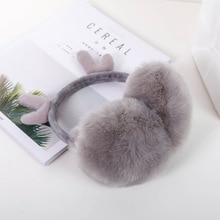 Women Earmuffs Novelty Cute Antlers Fur Winter Earmuffs For Girls Warm Earmuffs Ear Warmer Cover Ears Super Soft Plush Ear Muff