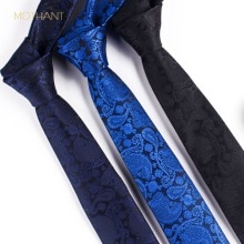 Work professional work tie gift formal occasion men's cashew flower narrow tie high-grade polyester silk jacquard gift box tie
