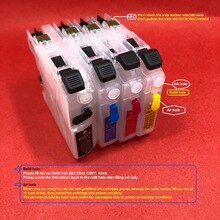 YOTAT Refillable LC163 ink cartridge for Brother MFC-J470DW MFC-J870DW MFC-J650DW MFC-J245 DCP-J152W DCP-J552DW DCP-J752