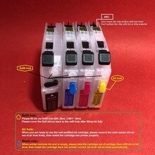 1set + Refillable ink cartridge LC213 for Brother DCP-J4220N-B/W J4225N-W/B J4720N J4725N MFC-J5620CDW J5720CDW J5820DW