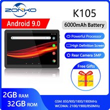 ZONKO 3G Phone Call Tablet PC 10 inch Tablet Android 9.0  Sim Card Tablets 2GB RAM 32GB ROM 1280*800 IPS  Dual Camera WiFi GPS