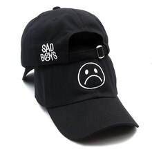 baseball cap Boy fashion dad hat crying face cotton hat Hip hop caps Headwear Black Harajuku Skateboard Hats casual cap