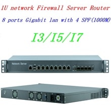 intel core i7 4770 8 LAN with 4 SFP Ports Industry Rack Mounted 1U network Firewall Router support ROS Mikrotik PFSense