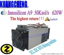 old 90%new Innosilicon Equihash A9 ZMaster asic Miner 50K/s 620W Zcash BTG Intelligent miner Better than antminer z9 S9 T9 miner